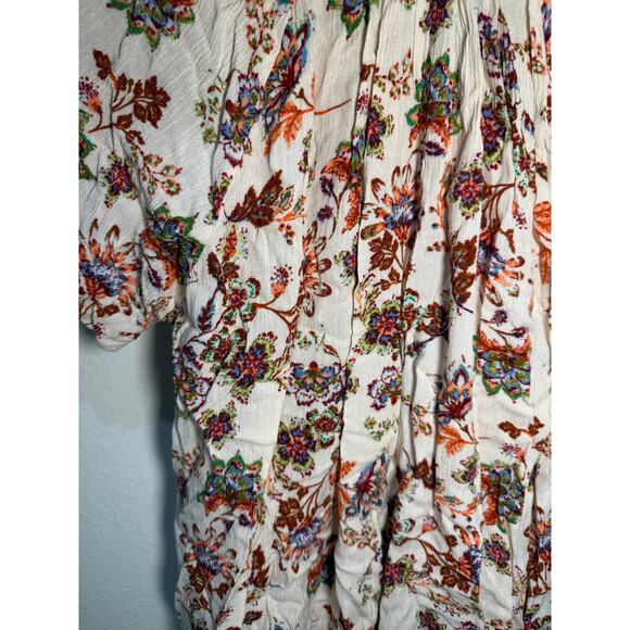 Daytrip Women's Floral Cap Sleeve Flowy Blouse Size Small Boho Chic - Picture 4 of 8